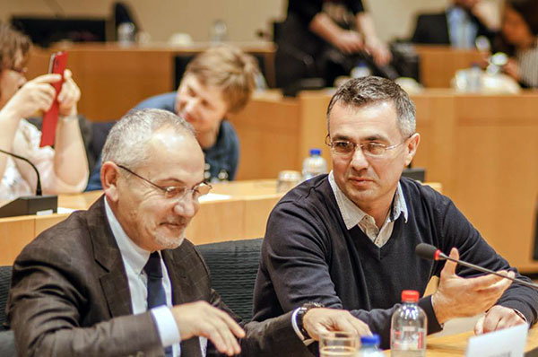 Олег Демчик и Савик Шустер в Европарламенте